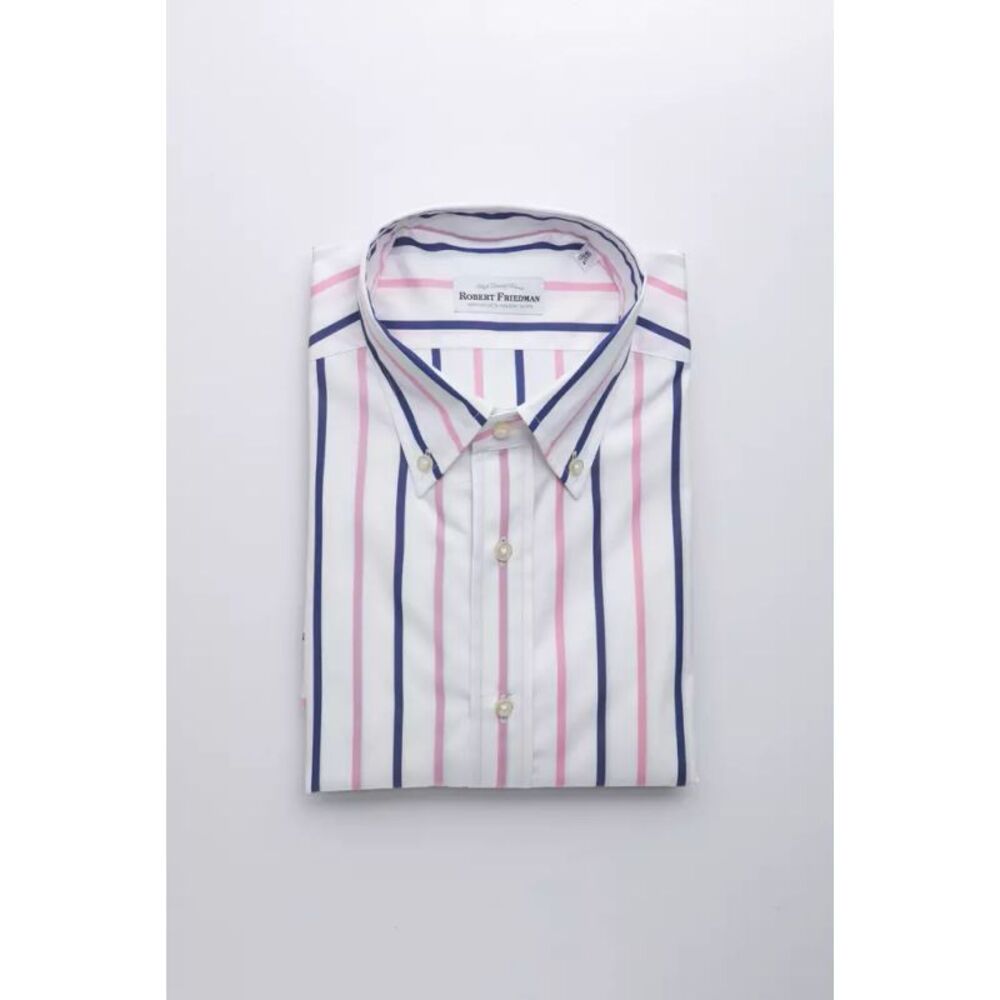 Robert Friedman White Cotton Men's Men's Shirt